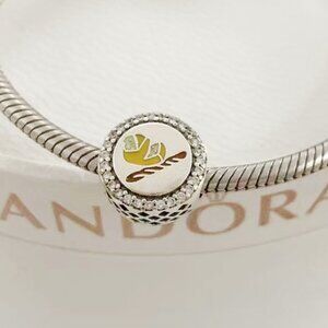Pandora Engravable Baguette and Cheese Exclusive Charm S925 Sterling Silver